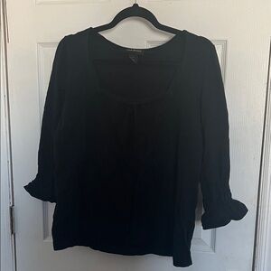 Lane Bryant Elegant Black Blouse
